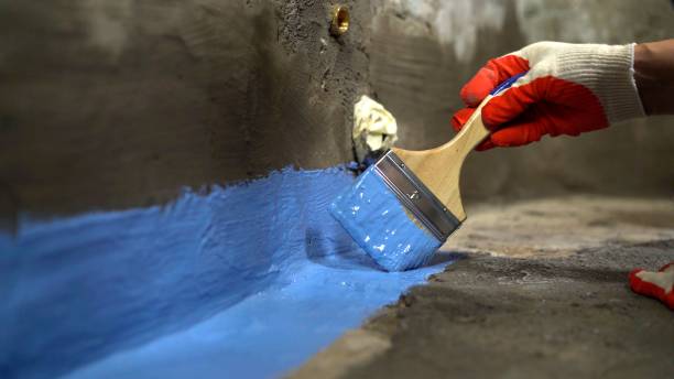 Commercial Waterproofing project at a Oceanport, NJ business property by SJ Waterproofing Pros